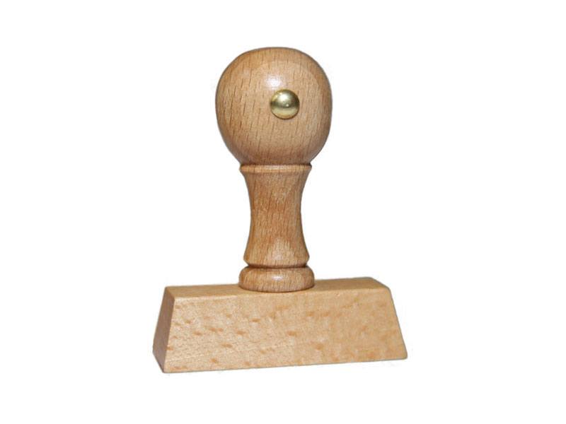Holzstempel individuell eckig (130x80 mm, 16 Zeilen)